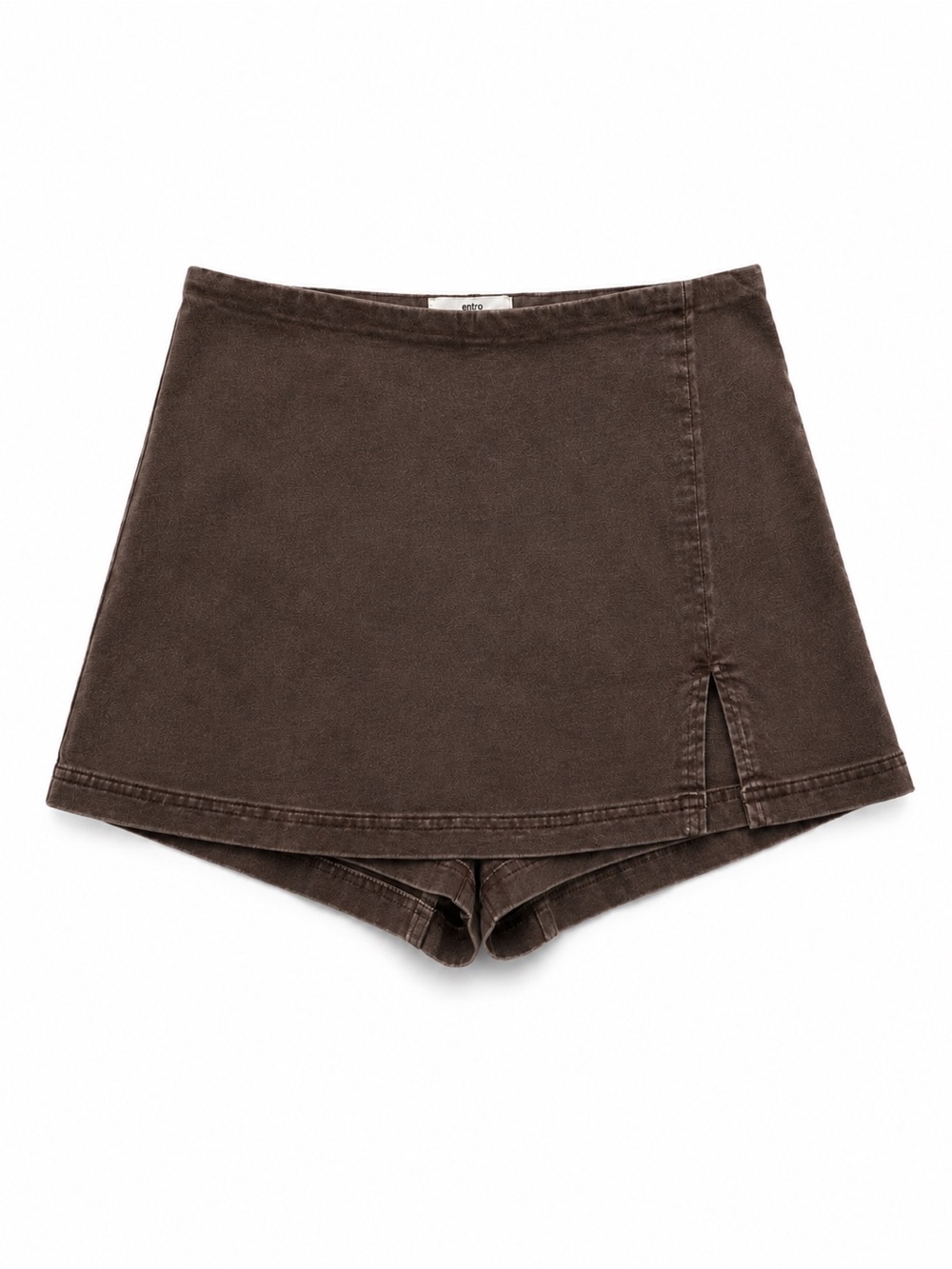 entro Brown Mini Skort with Side Slit
